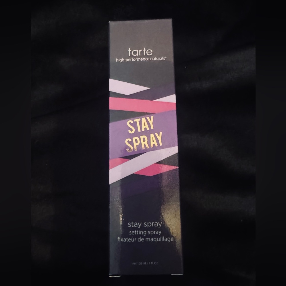 Tarte Stay Spray Setting Spray with Purple and Pink Accents